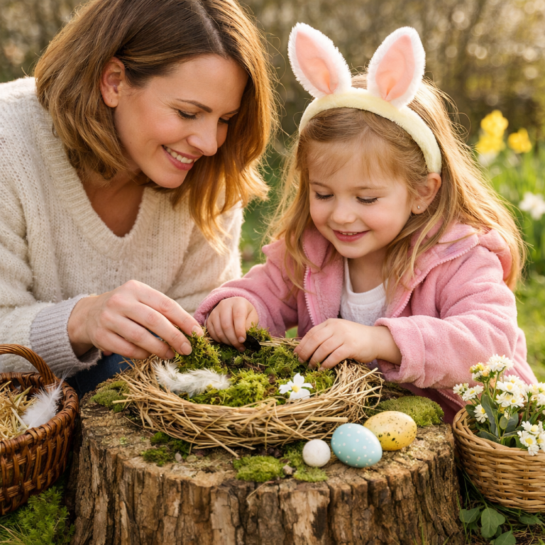 Ostern mit Kindern: gemeinsames Osternest im Garten bauen
